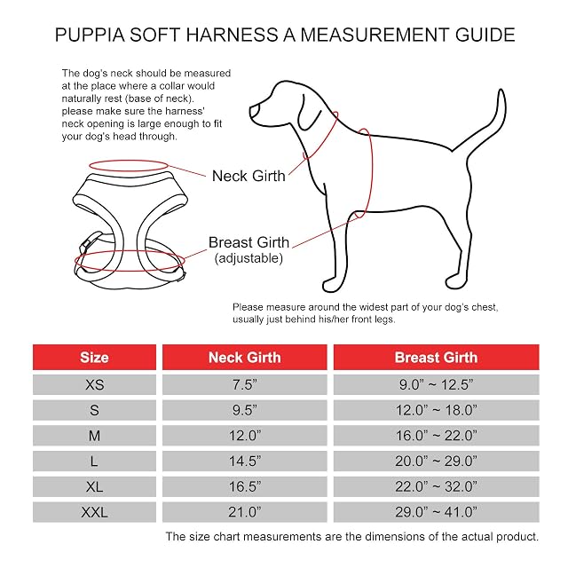 Foto 3 de 3 de Puppia Harness Soft A Red S
