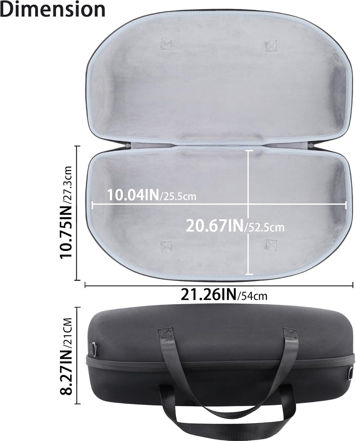 co2CREA Hard Travel case Replacement for Boombox 3 Boombox 2 Waterproof Portable Bluetooth Speaker (Black + Inside Grey Case) - Image 6