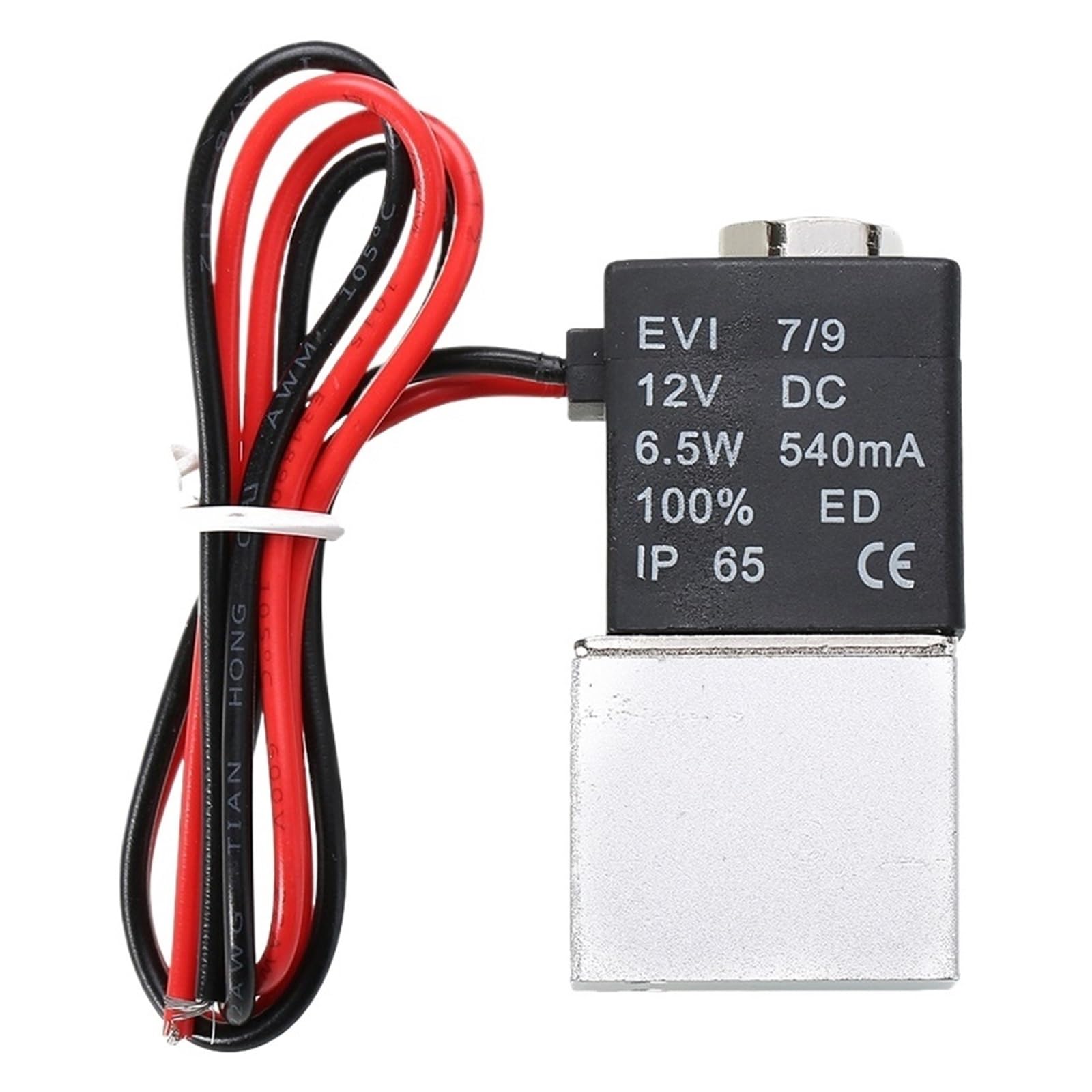 Électrovanne pneumatique 12V à fermeture automatique étanche en aluminium 1/4 NPT