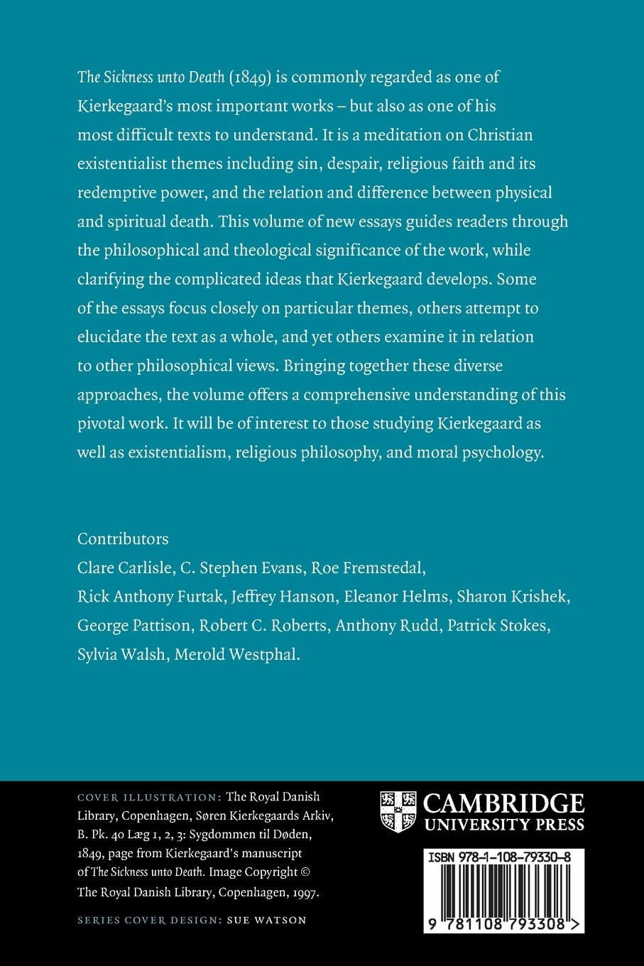 Kierkegaard's The Sickness unto Death (Cambridge Critical Guides)      New Edition