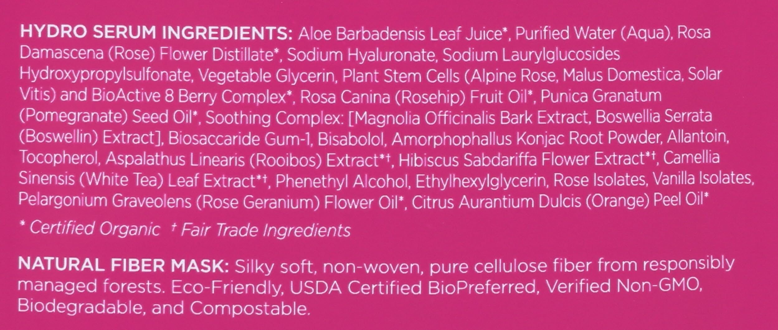 Andalou Naturals, Idratazione istantanea, Maschera viso Hydro Siero, 1 maschera monouso in fibra di foglio, 18 ml
