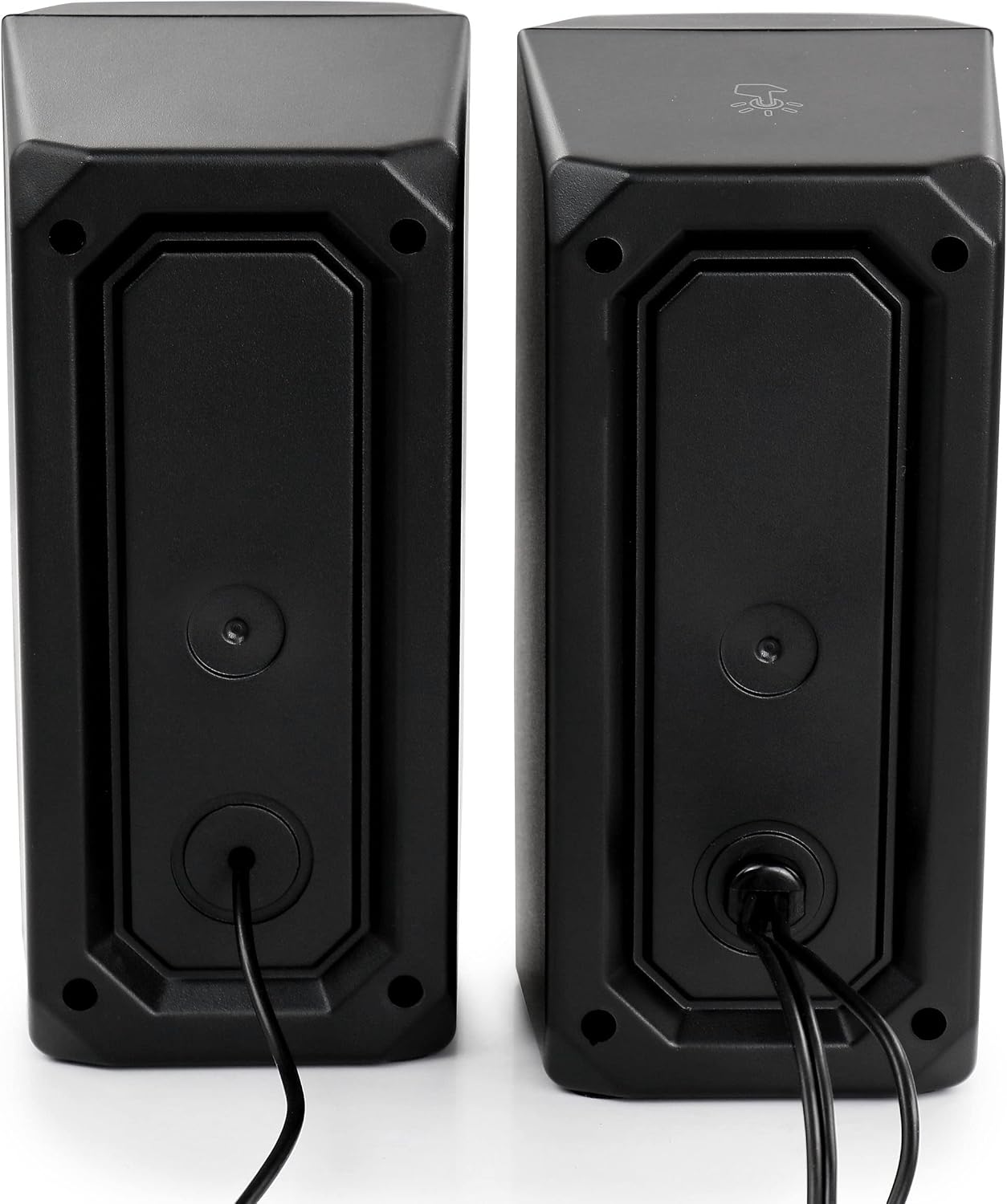 beFree Sound 2.0 Computer Gaming Speakers with LED RGB Lights, Black