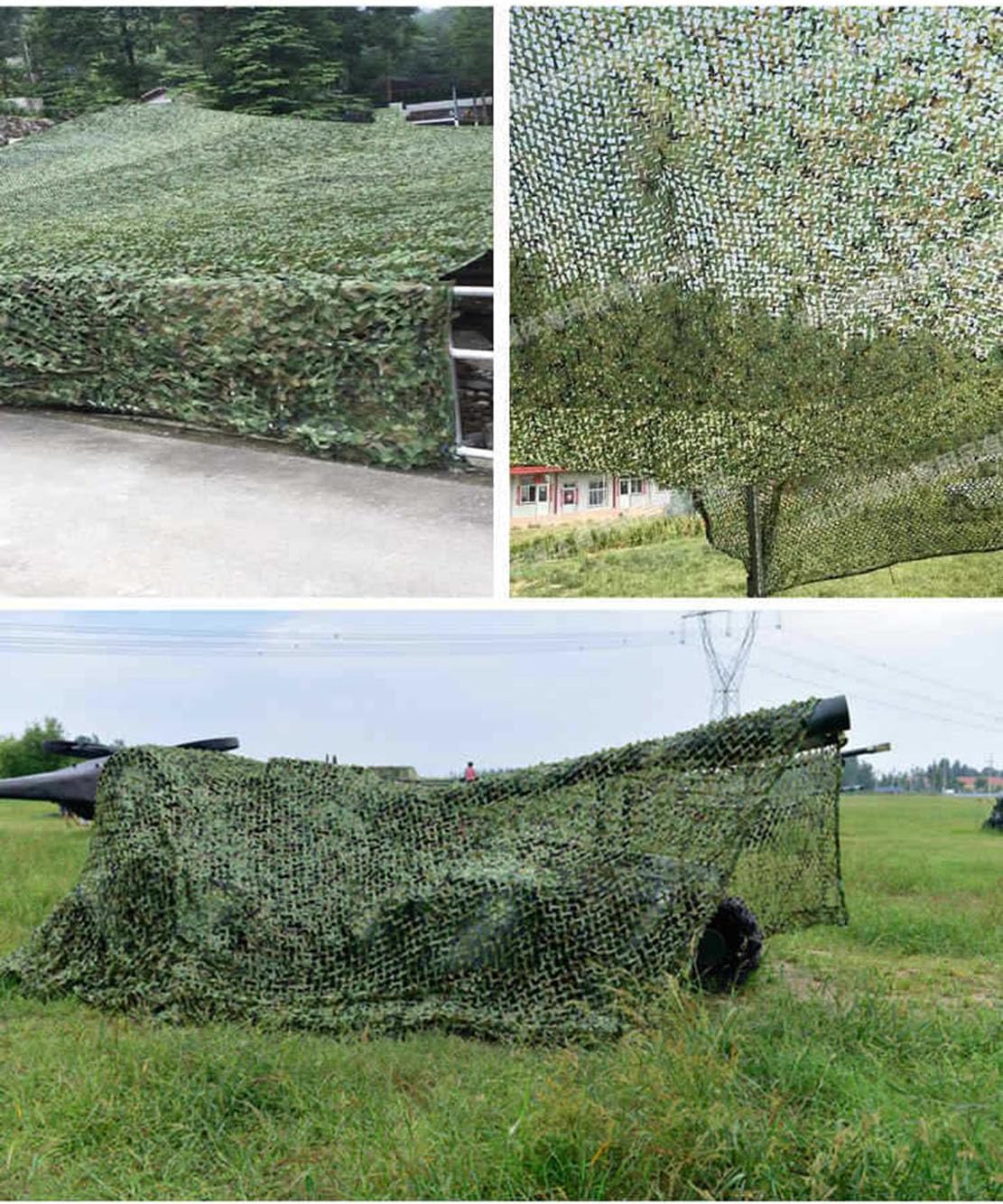 Dwuwarstwowa siatka maskująca, na polowanie, kemping, strzelanie, 8 x 10 m, tkanina Oxford, wojskowa, ochrona lasu, sprzęt outdoorowy