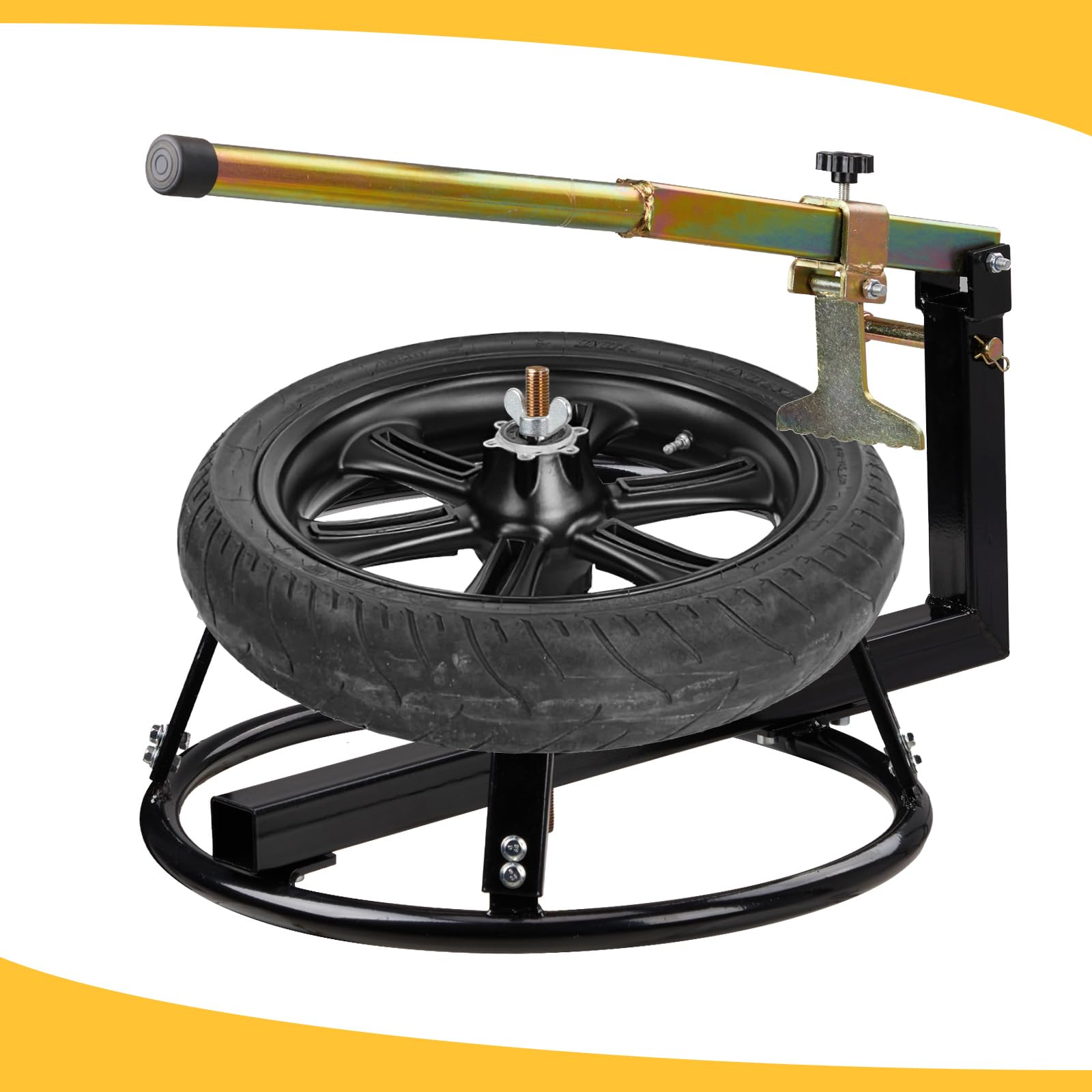 Tire Change Stand for 16in to 21in Tires Motorcycle Dirt Bike Bead Breaker Mount, Black