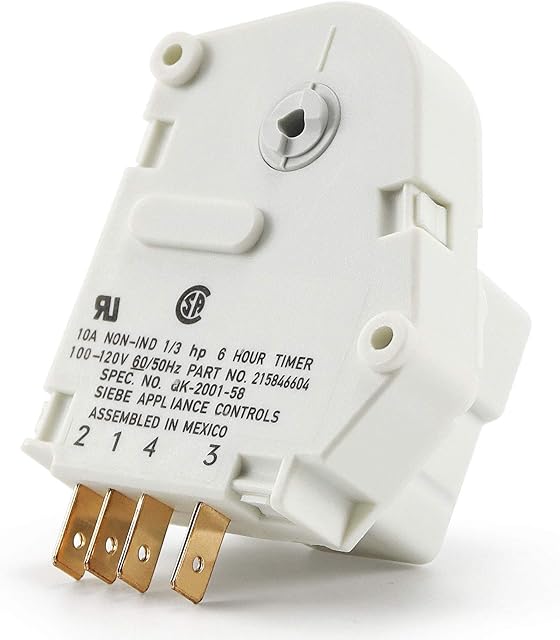 215846604 Refrigerator Defrost Timer Replacement Part by Romalon Fit for Frigi-daire & Ken-More Replace AP2592907 08003824, 08011620, 1748201