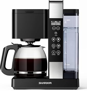 SHARDOR Drip Coffee Maker 10 Cup Programmable, Regular&Bold, LED Display