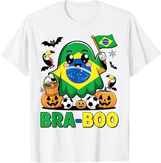 Cute Brazilian Ghost Bra-Boo Brasil Halloween Costume Kids T-Shirt