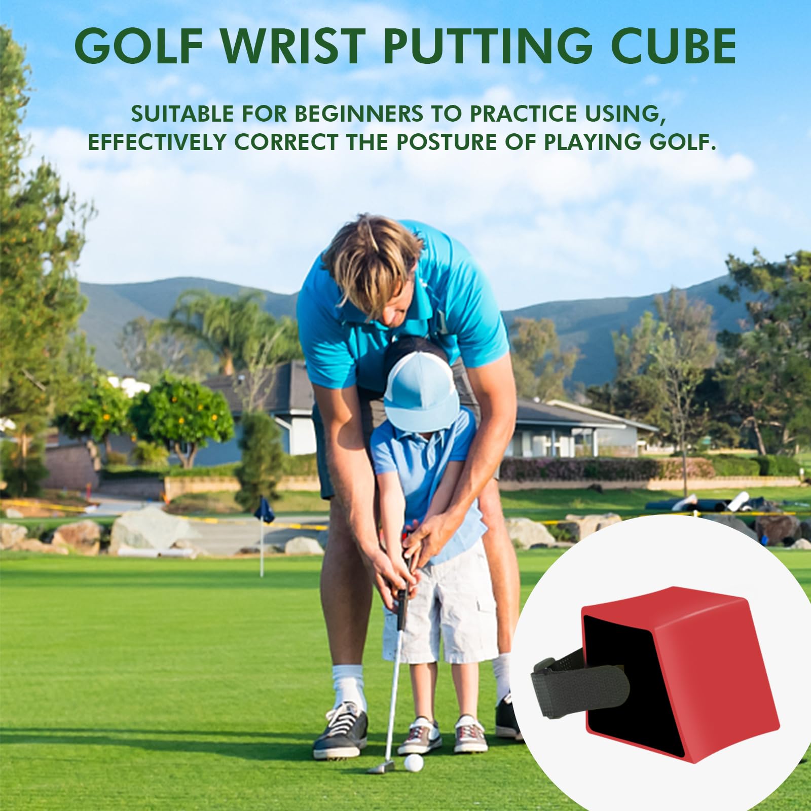 Shu-Ran Golf Putting Aid, 2 Pack Golf Training Equipment for Gesture Correction, Portable Putting Trainer for Club Indoor Outdoor Practice