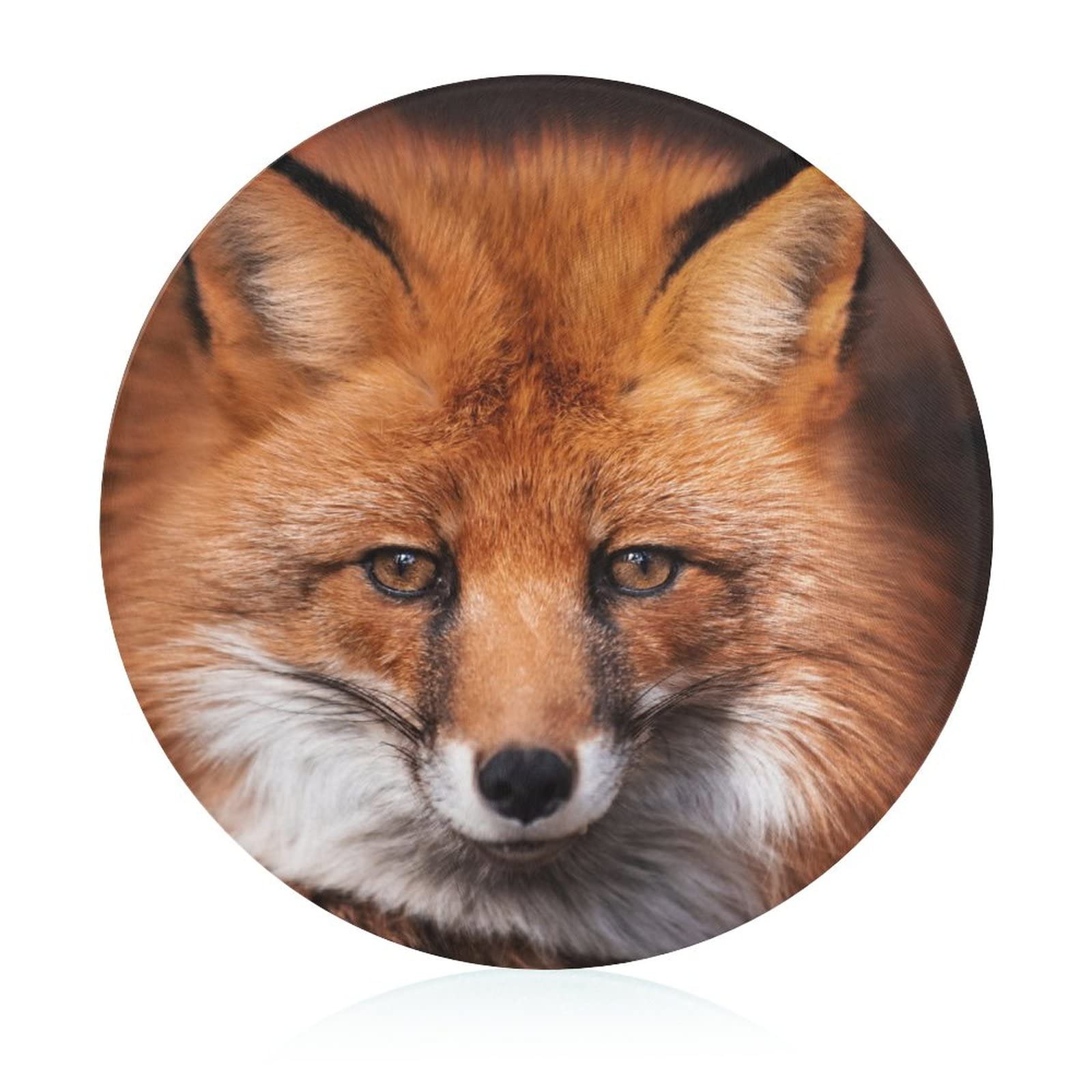 Planche à découper en verre trempé Renard Rouge antidérapante 20 cm