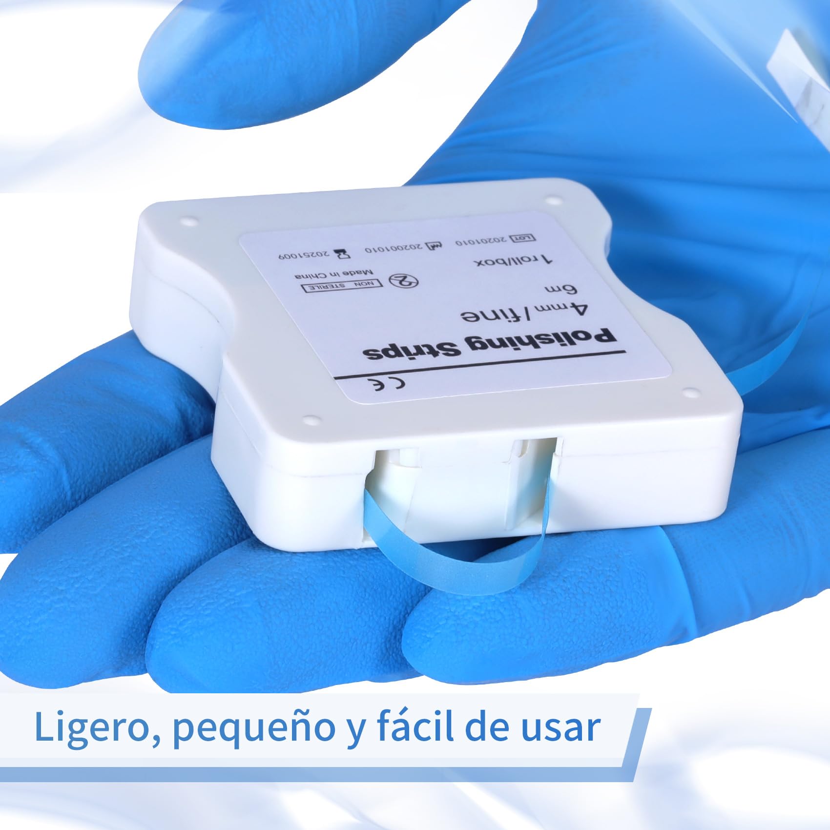 Annhua Tiras de Pulido Dental Abrasivo y Acabado 4mm x 6M Fine Azul