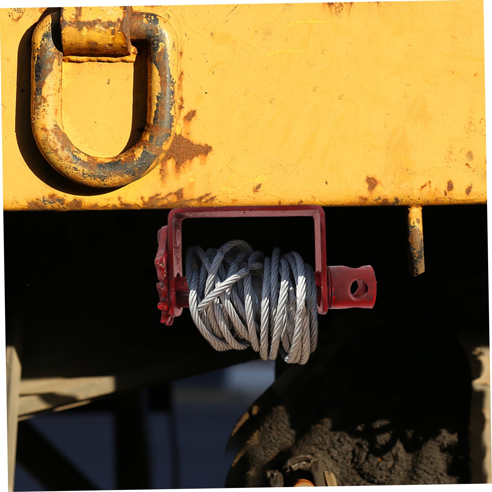 TOPPERFUN Manueller Seilspanner aus Stahl für LKW Robuster LKW Ladungsgurtspanner mit Tragbarem Design zur Sicheren Befestigung von Seilen und Kabeln in Rot