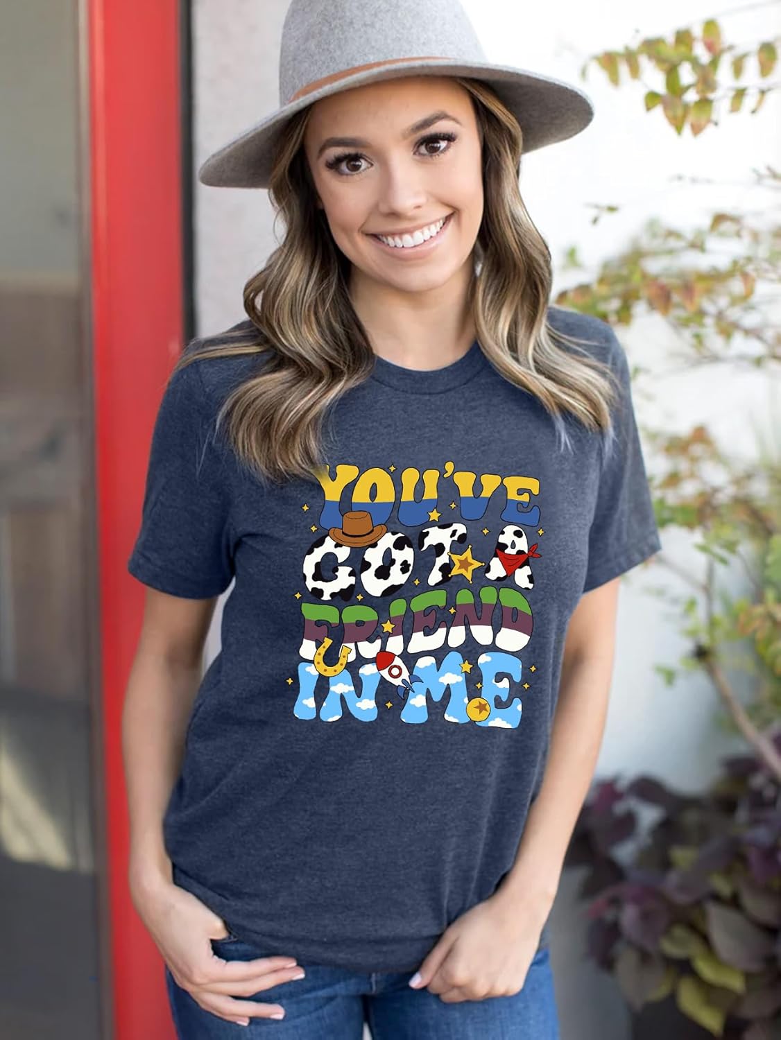 You've Got A Friend in Me Shirt Women Funny Letter Print Friends Tee Casual Vacation Holiday Graphic Tops - Image 3