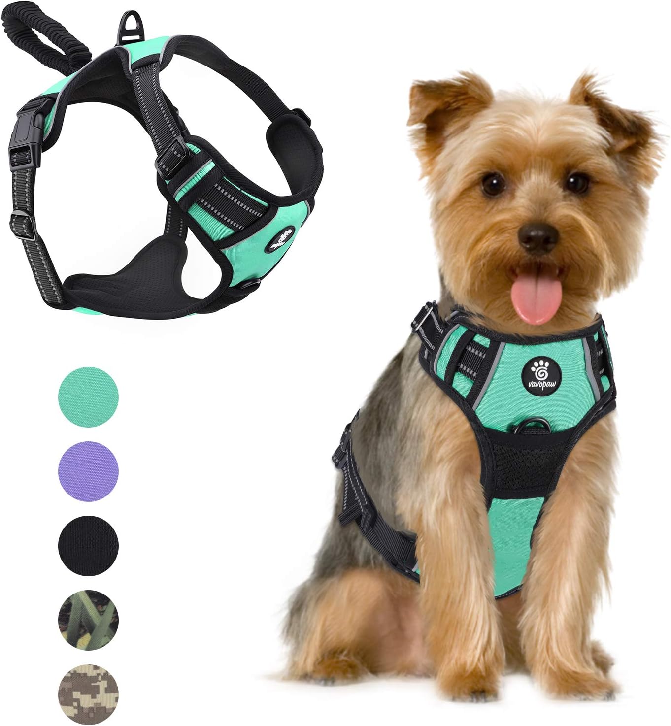 VavoPaw Dog Vest Harness, No Pull Design Soft Padded Reflective Pet