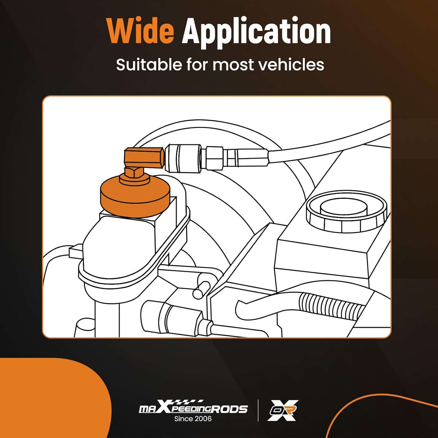 maXpeedingrods 17PCS Brake Bleeder Adapter Kit, Master Cylinder Bleeder Kit, Aluminum Brake Pressure Bleeder Tool Kit, for Most Vehicles Brake Fluid Bleeding or Refilling