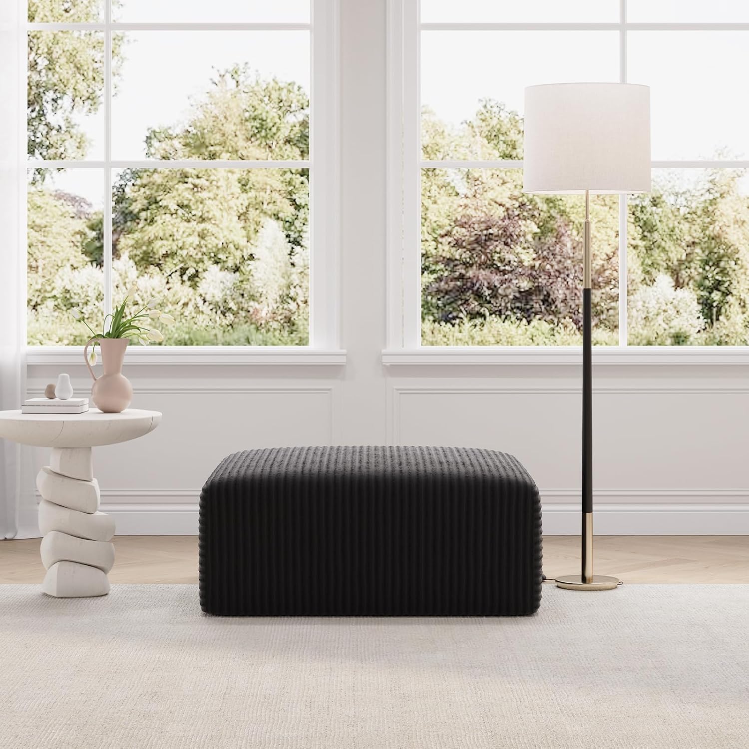 Novilla Modular Sectional Sofa, Modern Cloud Sectional Couch with Smarts CoilTM Support, Upholstered Boneless Couch for Living Room Apartments Bedroom, No Assembly Required (Ottoman)