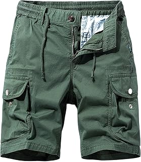 Youthful flying Men's Tactical Cargo Shorts Rip-Stop Camouflage Military Outdoor Hiking Casual Shorts with Multi Pockets(Size:40W,Color:Green)