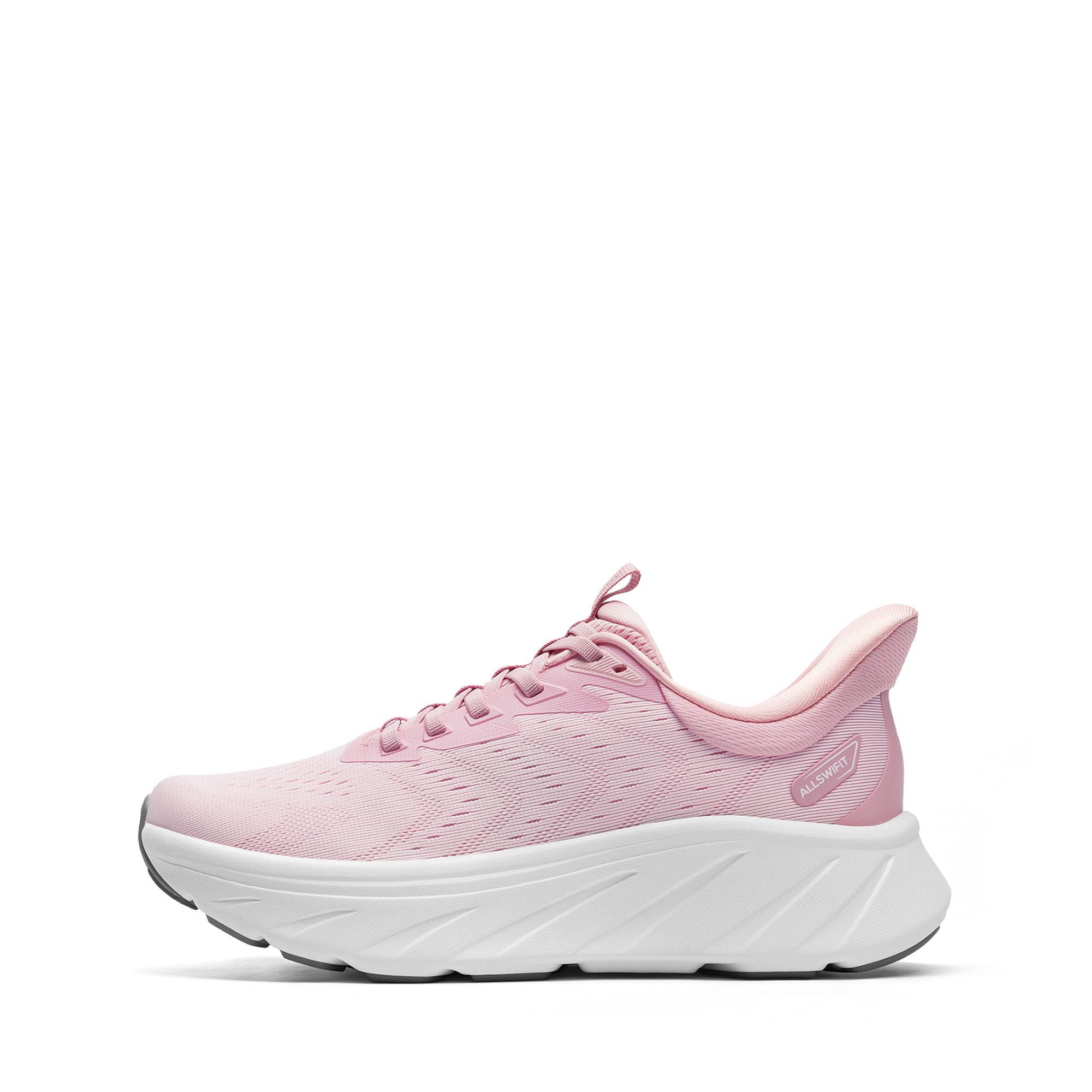 ALLSWIFIT Damskie wsuwane stabilne buty do biegania bez użycia rąk tenis antypoślizgowe wygodne trening siłownia oddychające lekkie modne trampki StediBase, różowy, 39.5 EU
