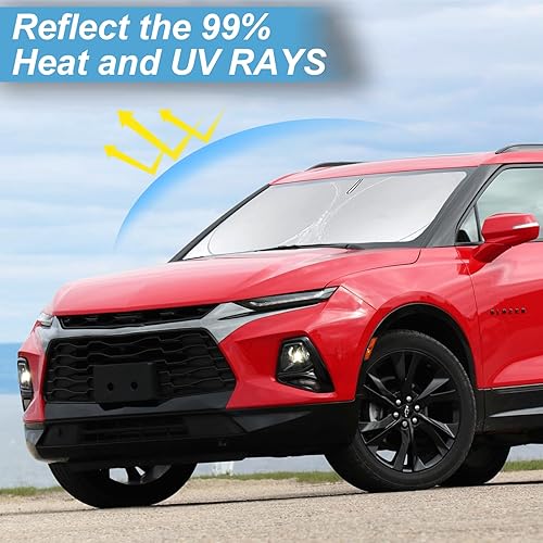 Miniatura 222 de Parasol para parabrisas de ajuste personalizado, cubierta para ventana delantera, visera plegable 210T, protector que bloquea los rayos ultravioleta