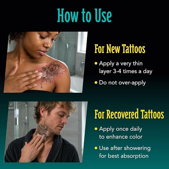 Tattoo Goo Tattoo Care Lotion, 2 oz, Soothes Itch & Irritation, Hydrate & Preserve Color, Non-Greasy Moisturizer, Aftercare Lotion with Olive Oil & Panthenol, No Petroleum or Mineral Oil