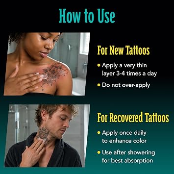 Tattoo Goo Tattoo Care Lotion, 2 oz, Soothes Itch & Irritation, Hydrate & Preserve Color, Non-Greasy Moisturizer, Aftercare Lotion with Olive Oil & Panthenol, No Petroleum or Mineral Oil
