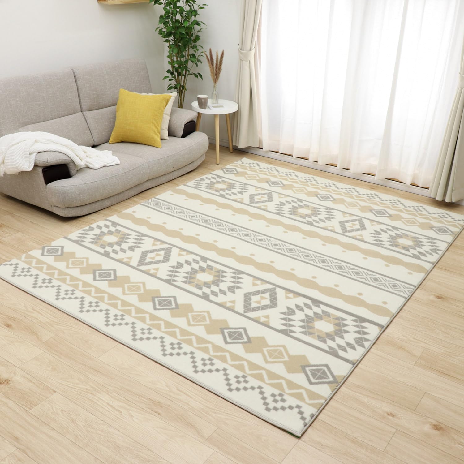 Amazon | フリーリー ラグ カーペット ウィルトン織 抗菌 防ダニ加工 北欧 ラグマット おしゃれ 130×185CM オルテガ ...