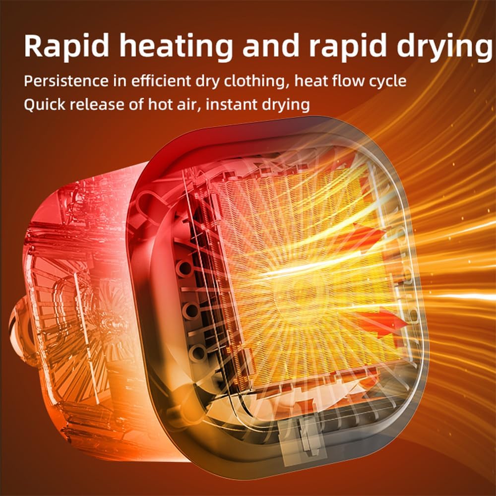 اندرونی view of the dryer machine showing rapid heating elements