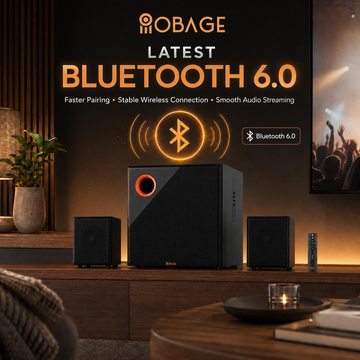 OBAGE Zylo-6 Home Theater Speaker System - Wireless & Balanced Sound -3 OBAGE Zylo-6 Home Theater Speaker System - Wireless & Balanced Sound -3