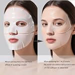 5 Pack Masque de visage de collagène profond, Masque hydrogel de nuit de biocollagène coréen, anti-rides raffermissant les films coréens collagen pour améliorer l'élasticité de la peau, raffermissant et hydratant