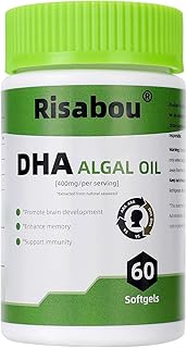 Algal Oil DHA 400 mg with ARA and SA, 60 Softgels Vegan Algae Oil - Plant-Based DHA Omega 3 Supplement, 1 Softgel per Serving for Brain, Memory & Nervous System Support - Non-GMO