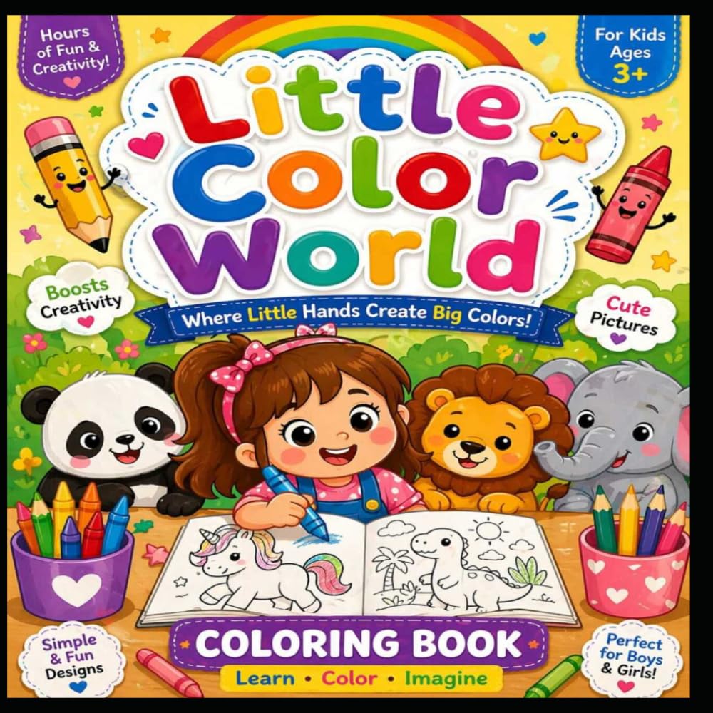 Little Color World: My First Coloring Book for Toddlers Ages 3+