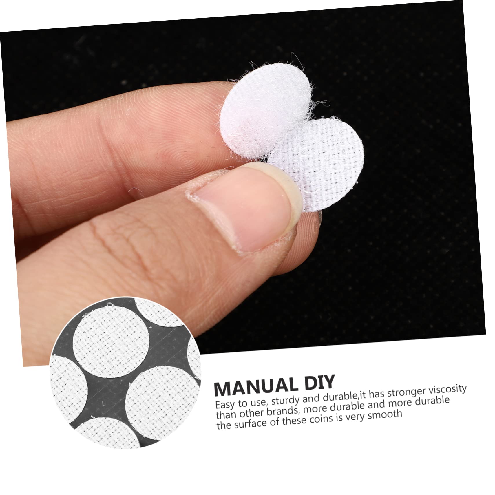 LALAFINA 1000 Pairs Sticky Dots Adhesive Tape Nylon Adhesive Dots for Classroom Home School