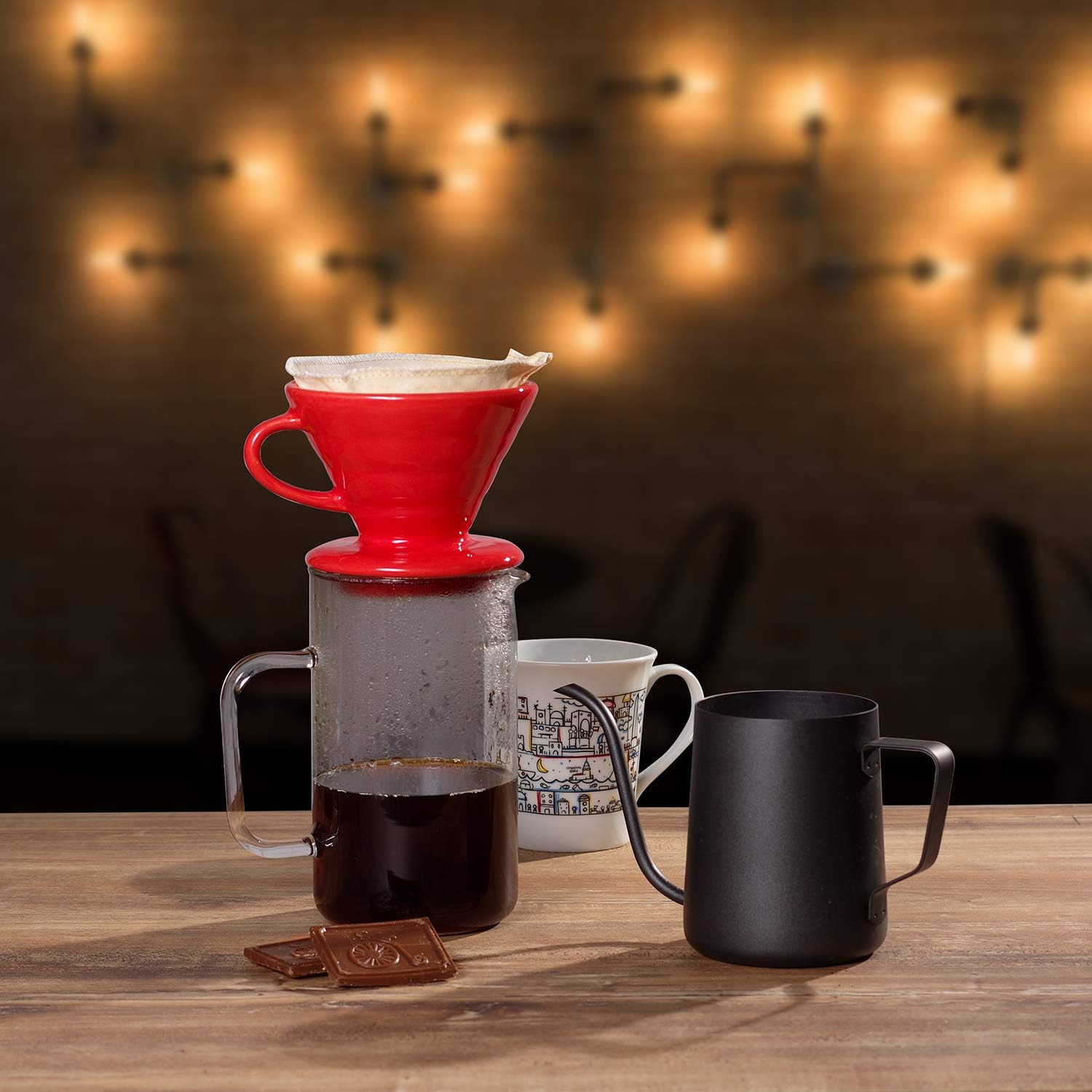 Hand Made Eco friendly Cotton Cloth Reusable Coffee Filter Cone For Coffee Machine and Pour Over Coffee - Filter for Making tasted cup of coffee (2 pieces , No 4): Home & Kitchen
