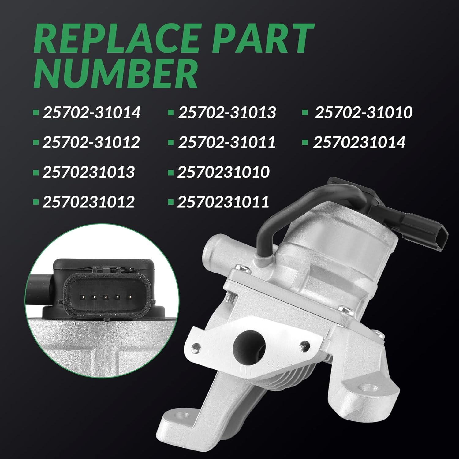 25702-31013 Left Valve Emission Control NO.2 Compatible with Toyota Tundra 4Runner FJ Cruiser 2010-2023 Air Switch Valve 4.0L V6 Replaces 25702-31014 25702-31010 25702-31012