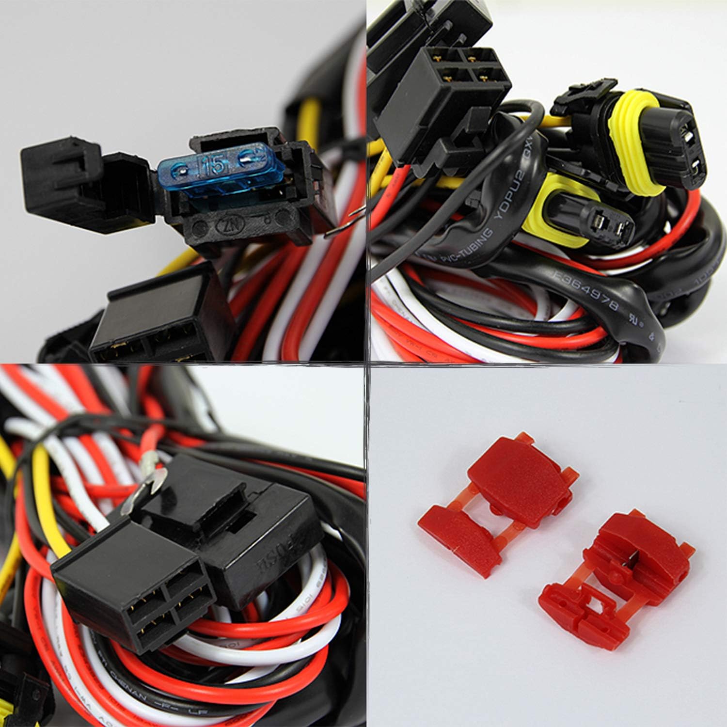 AKKON - For GMC Sierra Pickup Truck Bumper Driving Clear Fog Lights Driver/Passenger Lamps with Switch/Bulbs