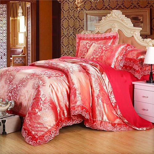 Miniatura 7 de Juego de edredón doble, funda de edredón de algodón 2020, seda modal jacquard, traje de cuatro piezas, gris plateado, tamaño Queen