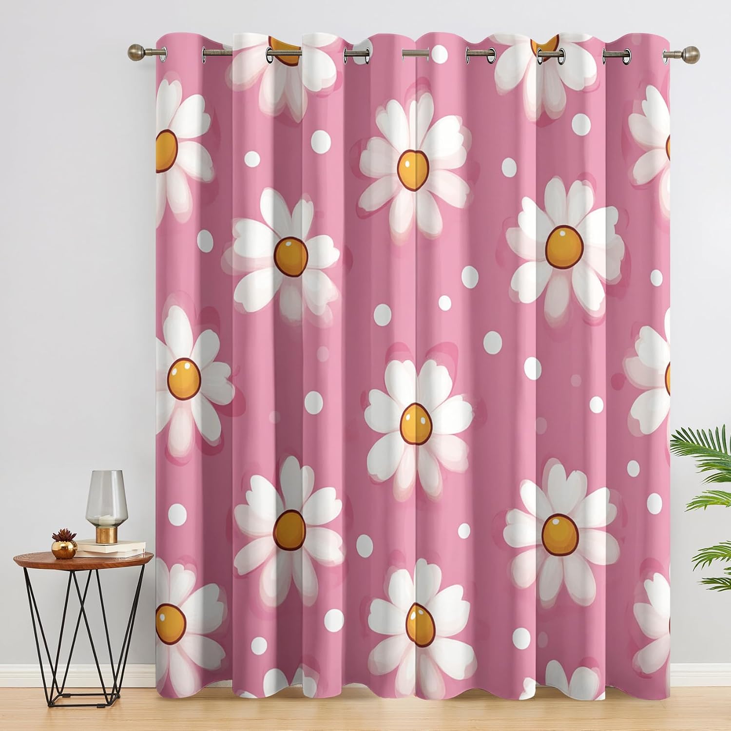 70s Swirl Abstract Blackout Curtains, Retro Orange Curtains for Bedroom Living Room - Funky Groovy Decor Grommet Window Drapes 84 Inch Length, 2 Panels Set