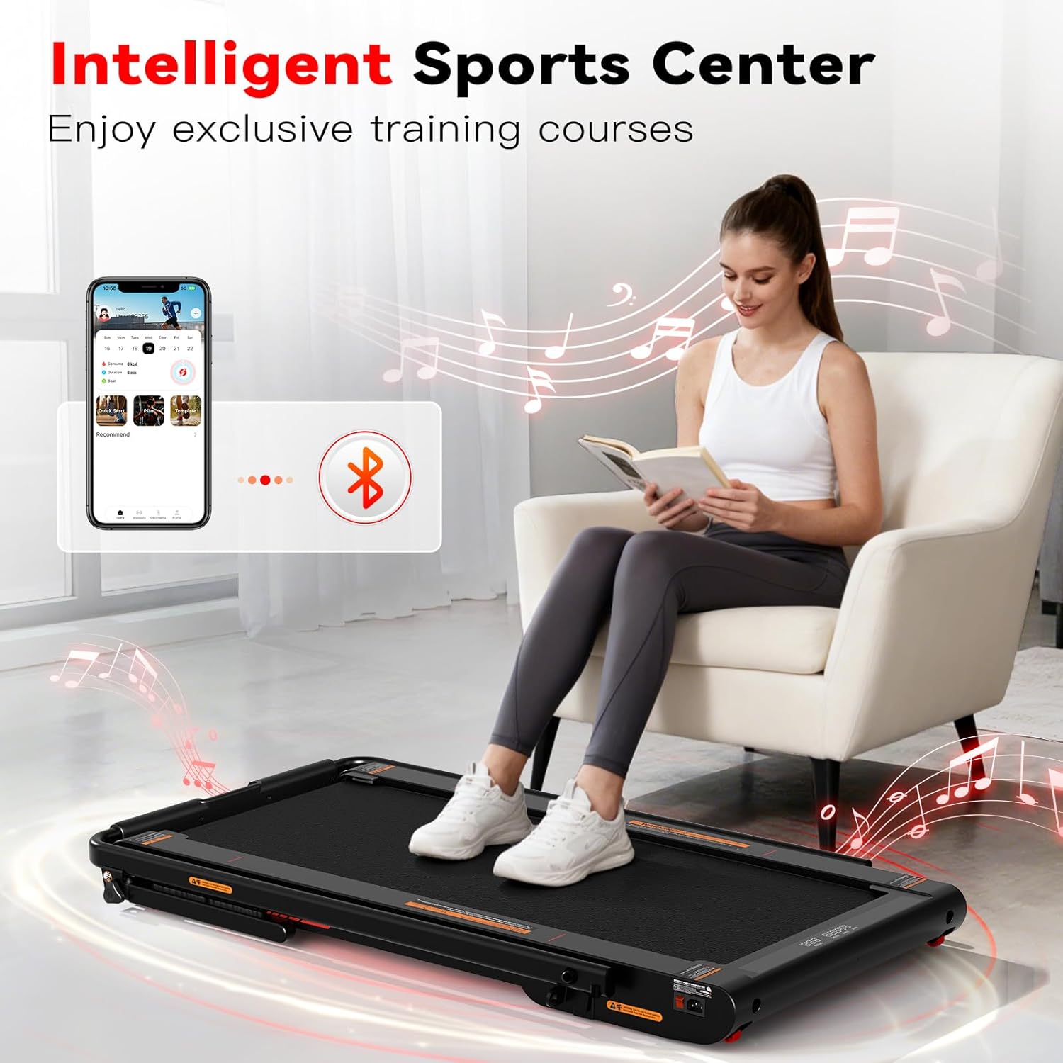 Lysole Folding Walking Pad Treadmill with Vibration&Incline,4-in-1 Under Desk Treadmills for Home&Office,350LBS Capacity,0.3-7.5MPH Speed,LED Display,Portable Treadmill with APP&Remote Control Classic black