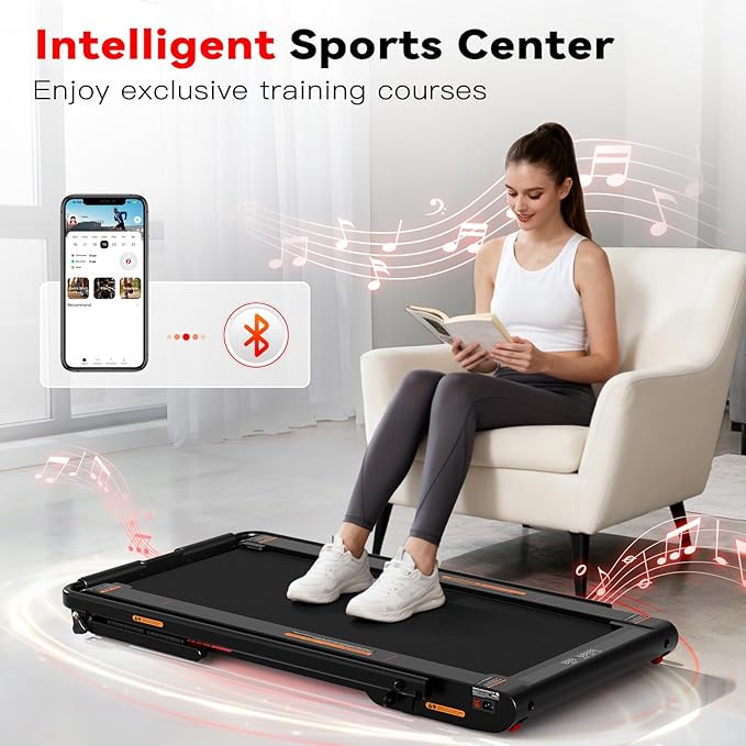 Caminadora Eléctrica Plegable con Inclinación y Vibración, 350 lb, Negro miniatura 2