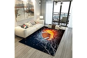 Football Rugs for Bedroom - 3D Football Rug for Boys Bedroom Doormat...