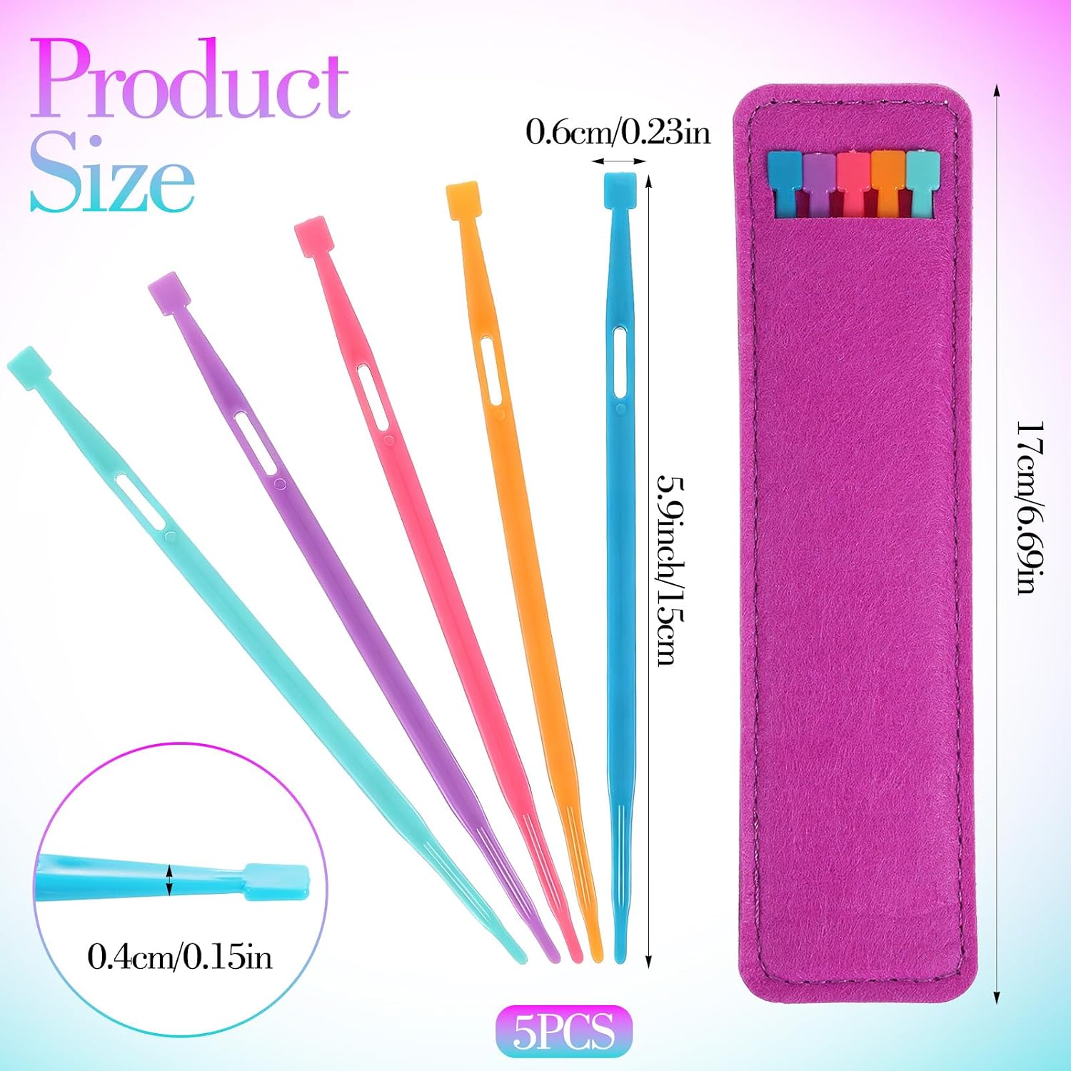 that Purple Thang Sewing Tools for Sewing Craft Projects Use Thread Rubber Band Tools with Bag, Multifunctional Sewings Accessories and Supplies for Craft Projects Use (5 Pieces, 5 Colors)