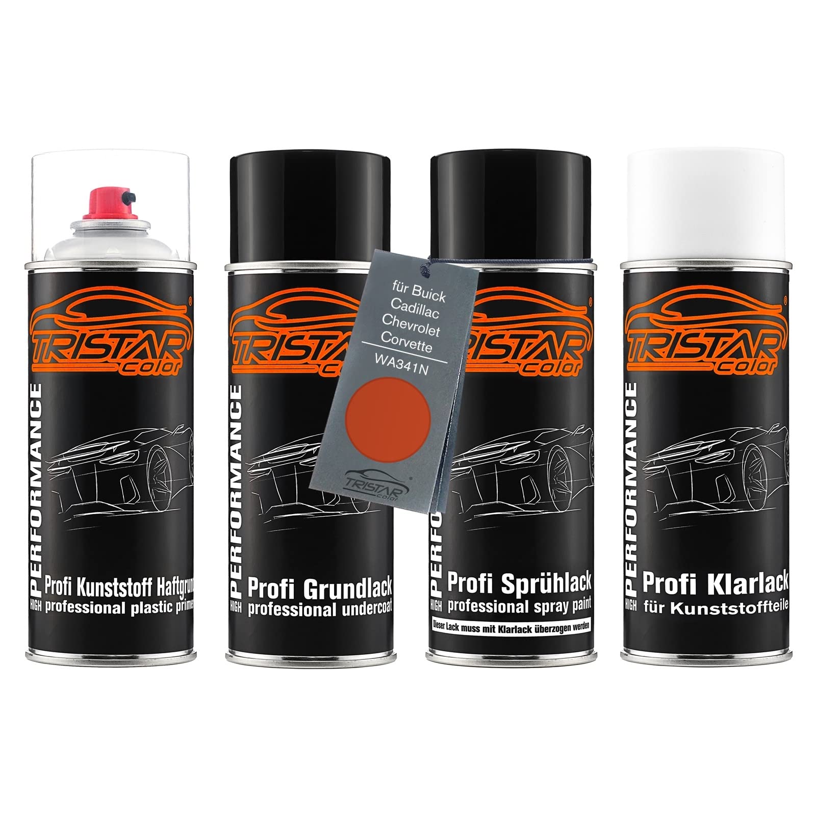 TRISTARcolor Zestaw w sprayu do plastiku do Buick WA341N Ignition Orange P.