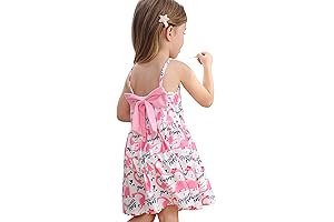 Toddler Summer Dress Dinosaur Backless Sundress Baby Girl Bowknot Dresses Birthday Beach Dress