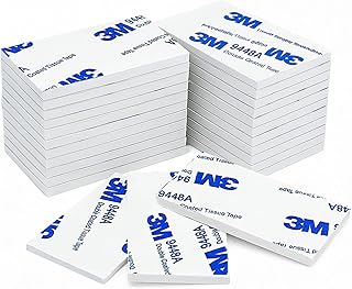 40 Piècesscotch double face Extra Fort, Ruban Adhésif Double Face Robuste, Ruban Mousse pour Maison, Bureau, Décoration, accroche tableau sans percer, Rectangular 30 x 50 mm (white)