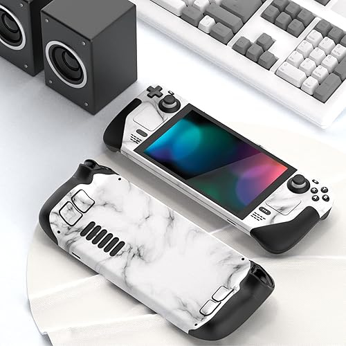 Miniatura 3 de PlayVital Juego Completo de Calcomanía Protectora para Steam Deck LCD, Pegatinas Personalizadas Cubierta de Vinilo para Steam Deck OLED - Mármol