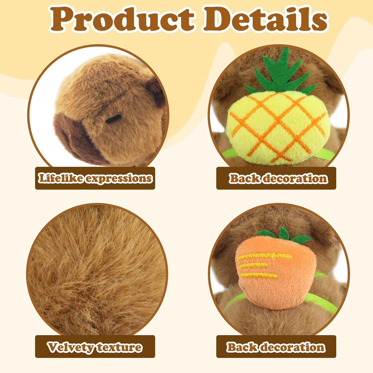 2 Pcs Animal Slap Bracelets Capybara Plush Toy,Capybara Huggers Slap Bracelets, Wrist Wraps Toy for Valentine’s Day Birthday Graduation Party Favor Supply Gift image 4