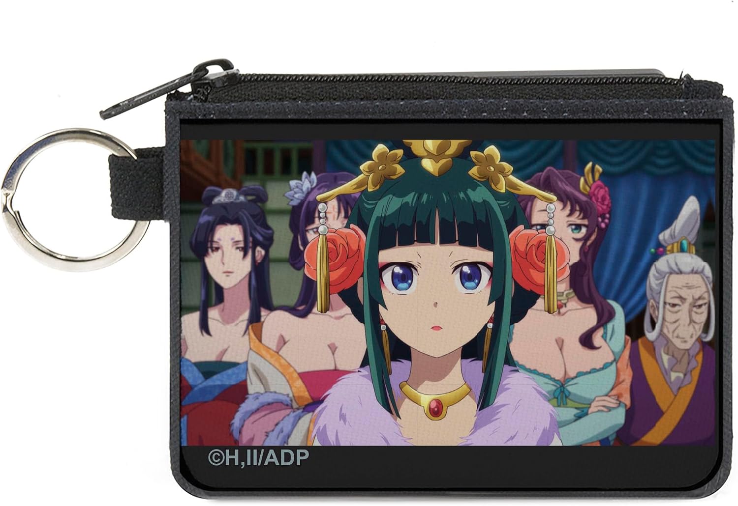 Buckle-Down The Apothecary Diaries Wallet, Zip Pouch, Apothecary Diaries Maomao with Sisters and Suiren Group Pose, Canvas
