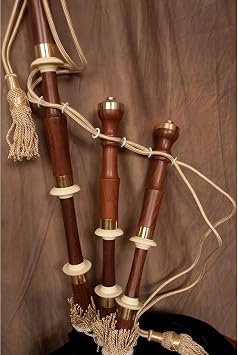 Full Size Antique Chalice Style Bagpipe Set w/Black Cover