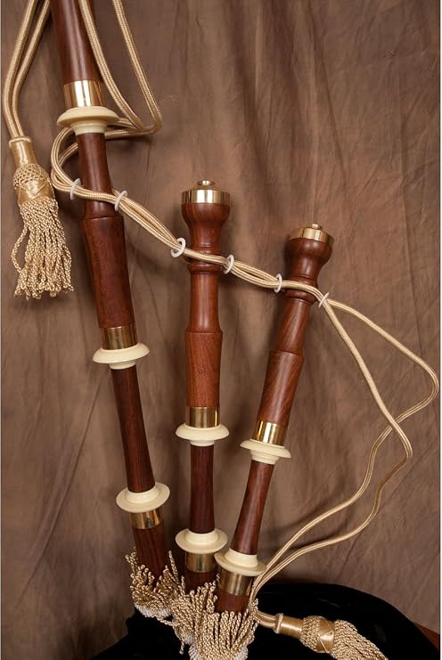 Full Size Antique Chalice Style Bagpipe Set w/Black Cover