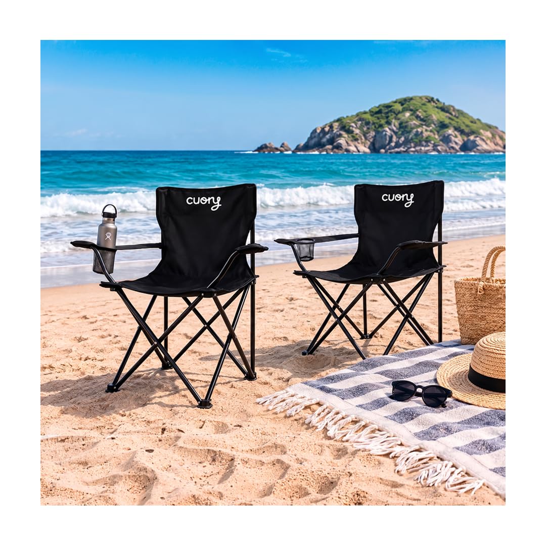 CUORY Set De 2 Sillas Plegable para Camping Jardin — Picnic Exterior Pesca Aire