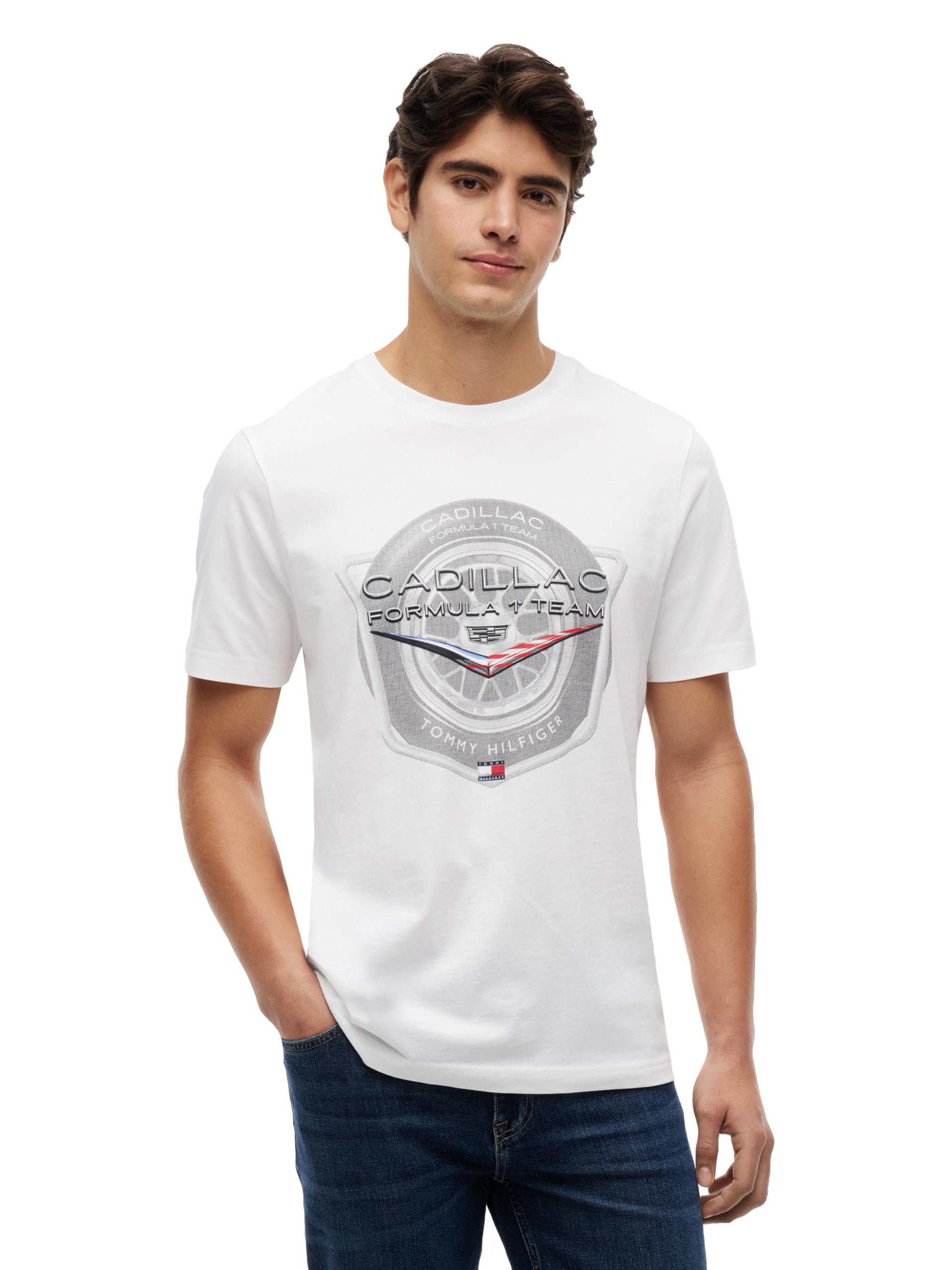 Tommy Hilfiger Formula 1 Mens Tommy X Cadillac F1® Team Tire T-Shirt